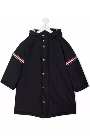 Thom Browne Logo-stripe hooded coat