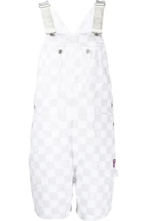 AAPE BY A BATHING APE Checkerboard straight-leg dungaree