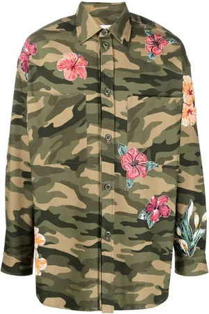 FAITH CONNEXION Floral camouflage-print shirt