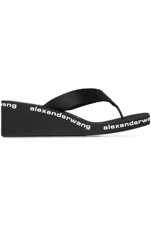 Alexander Wang logo-print Wedge Flip Flops - Farfetch