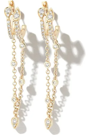 Shay 18kt yellow diamond hoop earrings