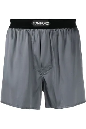 Tom Ford Logo-waistband silk-blend boxer shorts