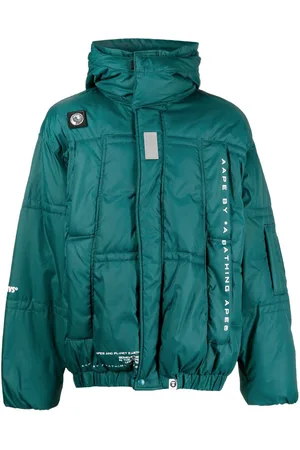 A Bathing Ape Logo patch hooded jacket