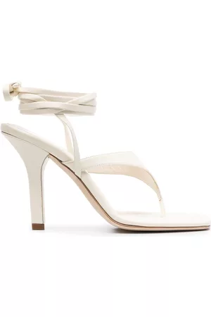 PARIS TEXAS Tie-detail 100mm heeled sandals
