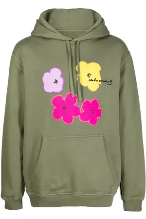 Maharishi Floral-embroidered organic cotton hoodie