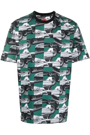 FERRARI Car-motif cotton T-shirt