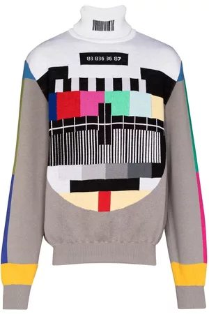 VTMNTS Barcode motif roll-neck jumper