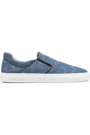 Jacob Cohen Embroidered-logo denim sneakers