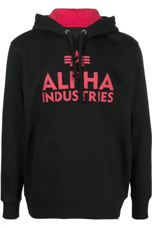 Alpha Industries Logo-print drawstring hoodie