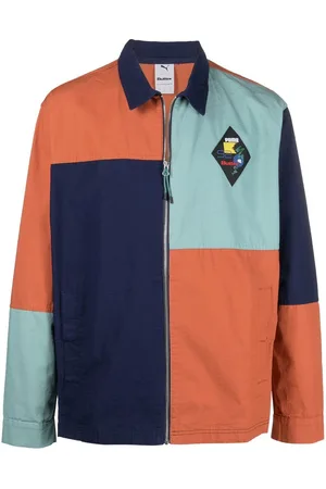 PUMA Colour-block zipped shirt jacket