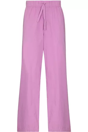 Tekla Drawstring-waist pajama bottoms