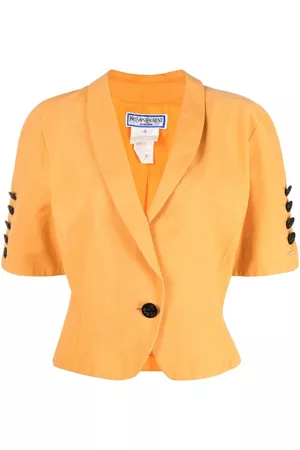 Saint Laurent 1980s single-breasted short-sleeved jacket