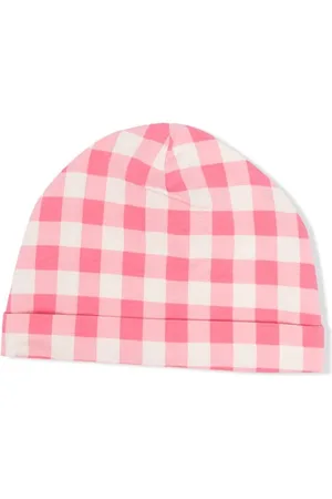 Mini Rodini Gingham-check cotton beanie