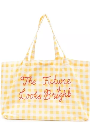 Mini Rodini Checked embroidered tote