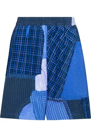 BY WALID Patchwork track shorts