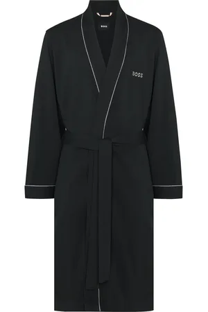 HUGO BOSS Embroidered-logo lounge robe