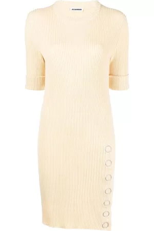 Jil Sander Ribbed-knit short tunic dress