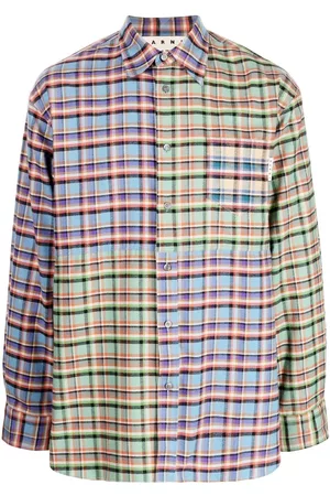 Marni Colour-block checked shirt