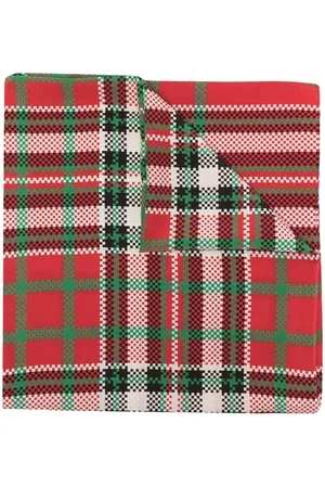 Saint Laurent 1990s YSL plaid-check silk scarf