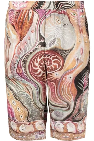 Endless Joy Dark Star graphic-print silk shorts