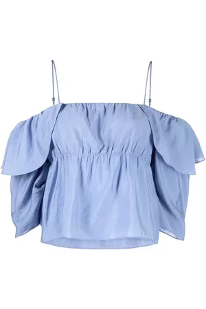 Vince Cold-shoulder ruffle blouse