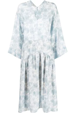 Vince Dahlia floral-print V-neck dress
