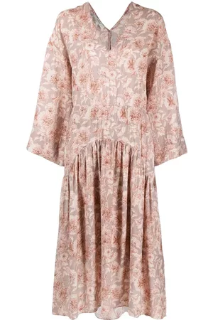 Vince Dahlia floral-print V-neck dress