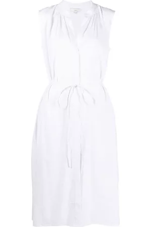 Vince Shirred band collar dress