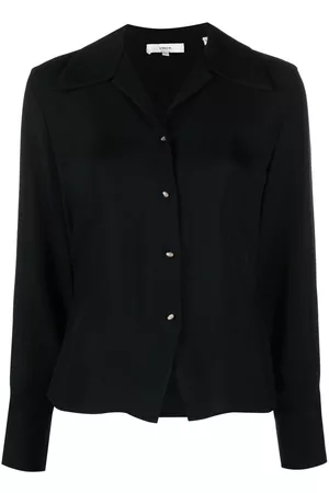 Vince Oversized-collar long-sleeved blouse