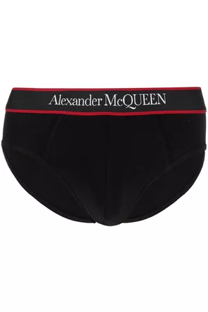 Alexander McQueen Logo-waistband cotton briefs
