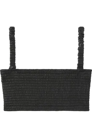 Proenza Schouler Faux-leather smocked top