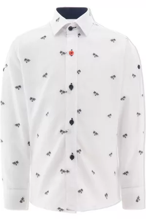 M. Moustache Palm tree-print organic cotton shirt