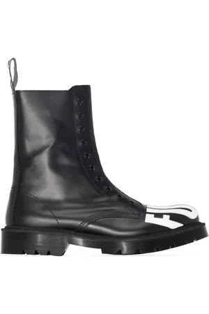 VTMNTS Slogan-print army boots