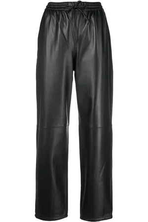 YVES SALOMON Straight-leg lambskin trousers