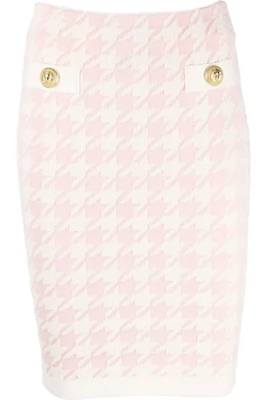 Balmain Houndstooth pattern mini skirt