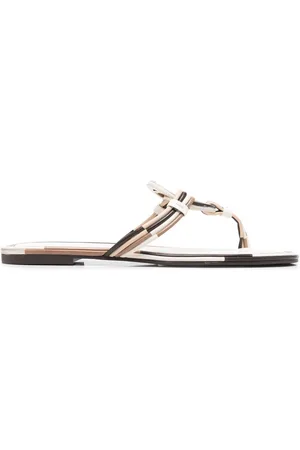 Tory Burch Strappy leather logo-plaque sandals
