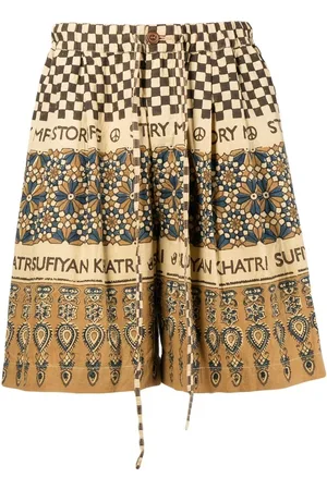 Story Bridge block-print Bermuda shorts