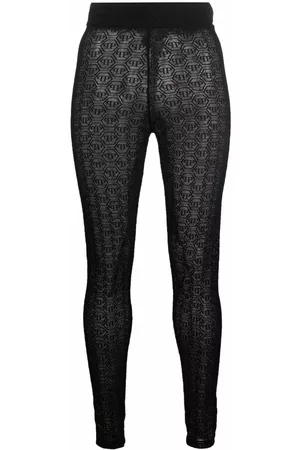 Philipp Plein Tulle Monogram leggings
