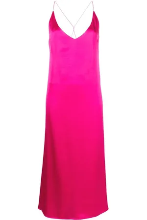 BLANCA Mara satin slip dress