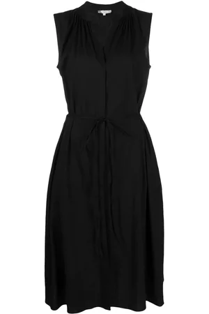 Vince Shirred band collar dress