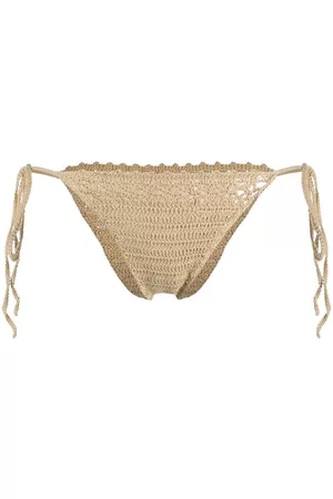 Cult Gaia Side-tie crochet bikini-bottoms