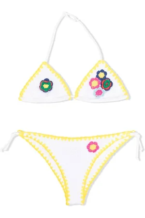 MC2 SAINT BARTH TEEN Holly floral-embroidered bikini