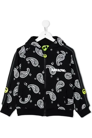 BARROW Graphic-print zip-up hoodie