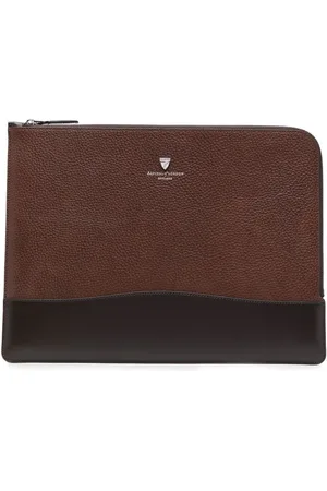 ASPINAL OF LONDON City leather laptop bag
