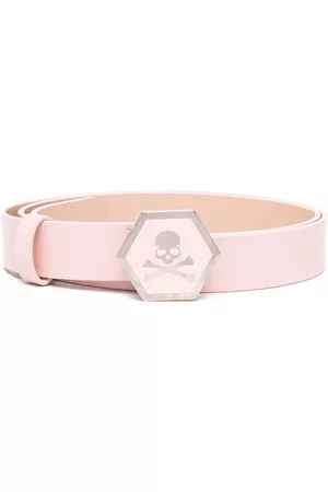 Philipp Plein Skull-motif leather belt