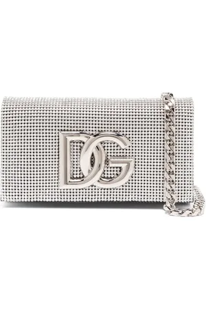Dolce & Gabbana DG-logo crystal-embellished shoulder bag
