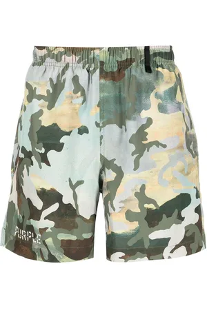 Purple Brand Camouflage-print swim shorts