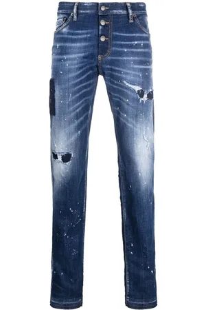 Dsquared2 Distressed paint splattered jeans