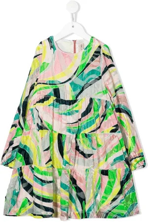 PUCCI Junior Graphic-print tiered dress