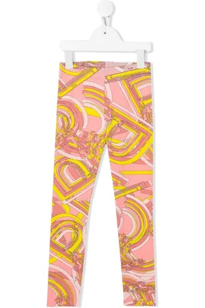 Emilio Pucci Girls Leggings - Abstract-print stretch-cotton leggings